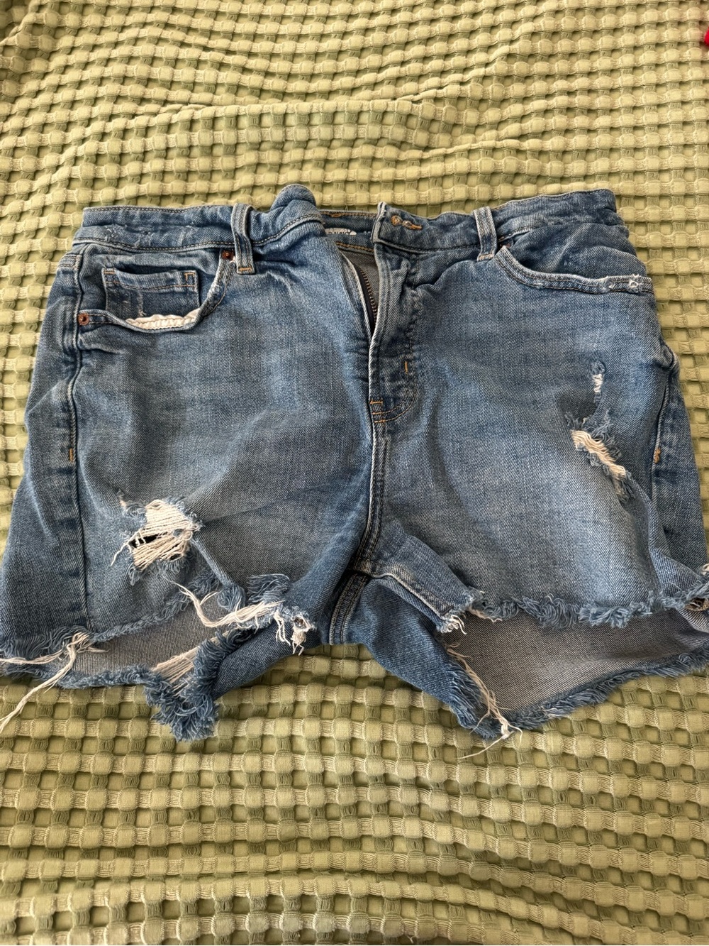 Old Navy Distressed Blue Denim Cutoff Shorts